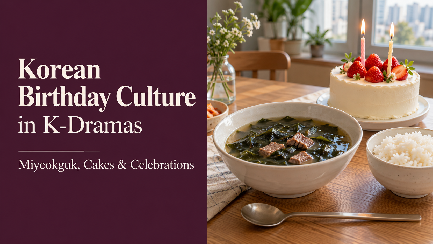 Korean Birthday Culture in K-Dramas: Miyeokguk, Cakes, and Celebrations